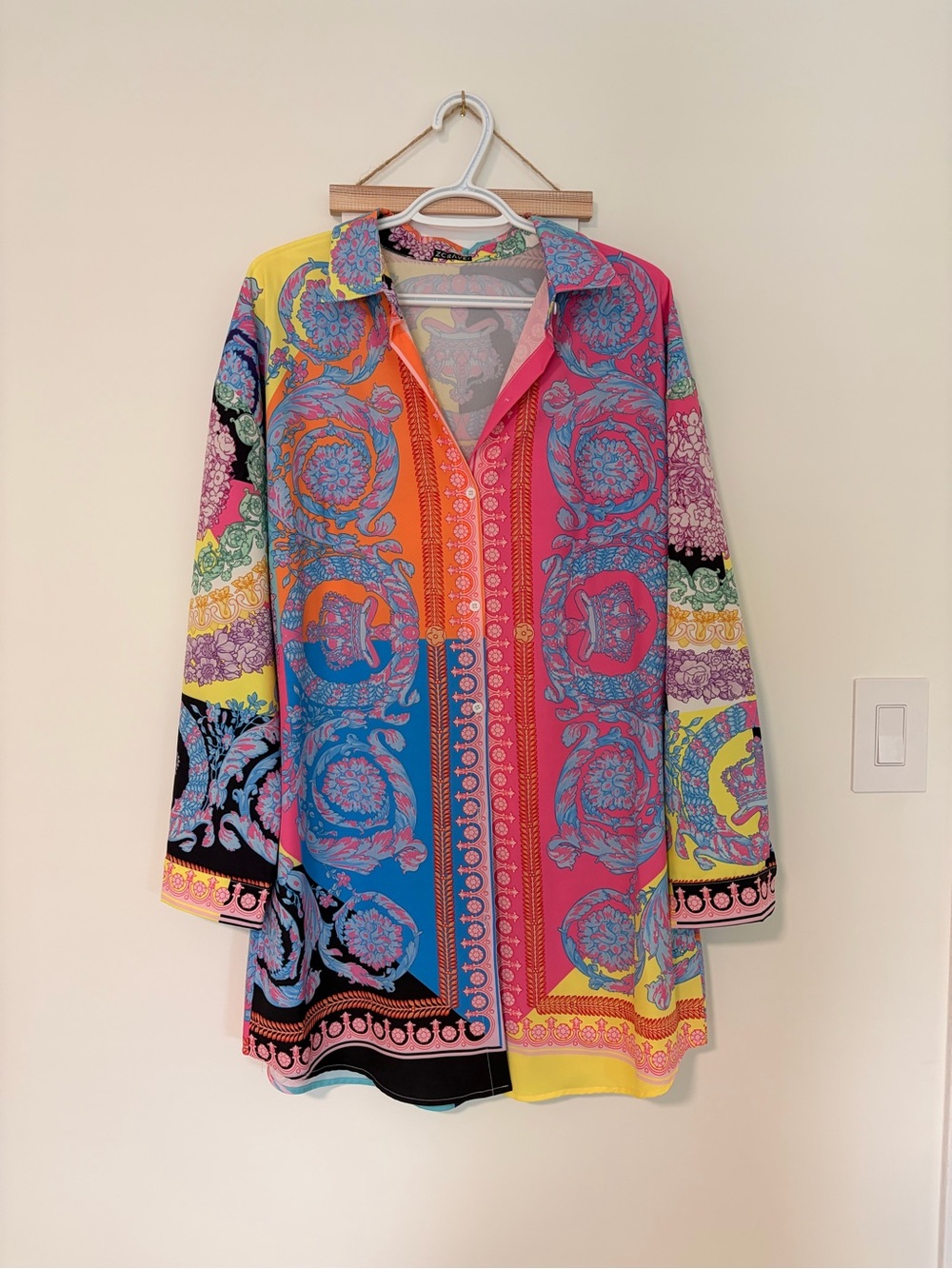 rave Multicolor Floral Baroque Print Top